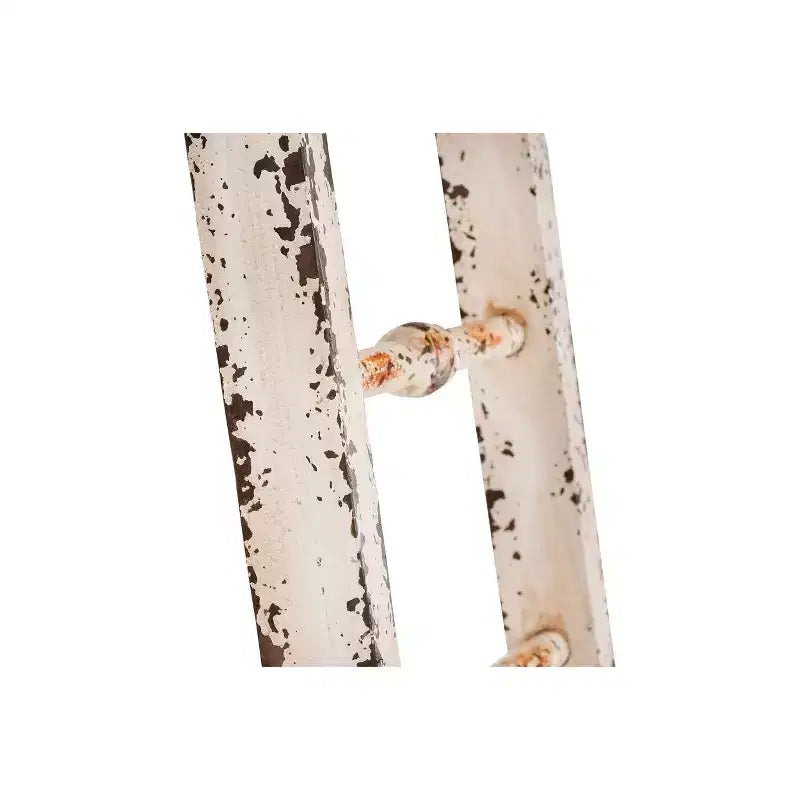 Échelle décorative en pin blanc vieilli 12,5"x69" – Porte-serviettes et porte-couvertures rustique