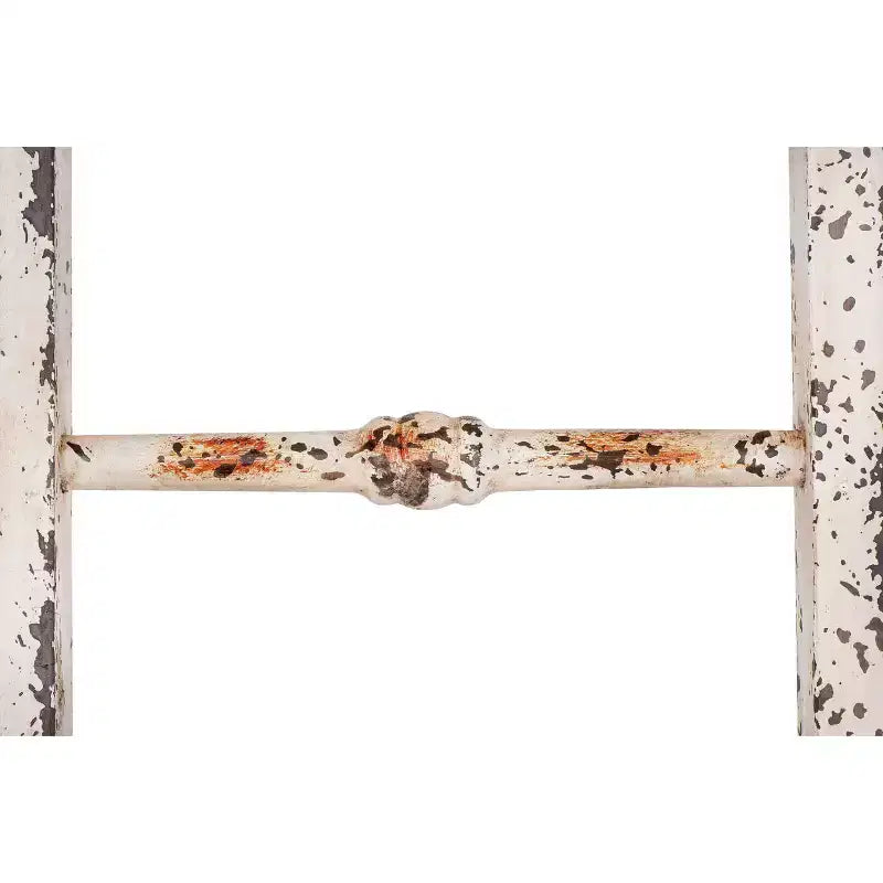 Échelle décorative en pin blanc vieilli 12,5"x69" – Porte-serviettes et porte-couvertures rustique