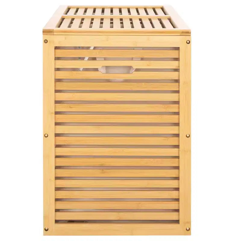 Panier à linge 2 compartiments avec sac intérieur - STG1904 - Naturel/Beige