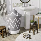 Panier à linge - HAC6004 - Gris/Blanc