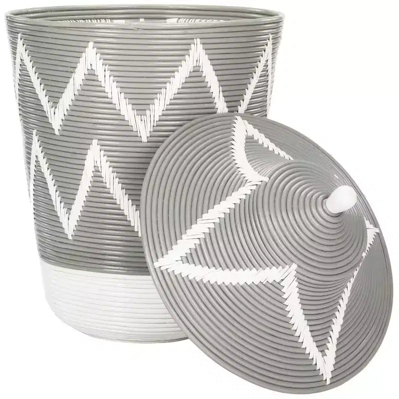 Panier à linge - HAC6004 - Gris/Blanc