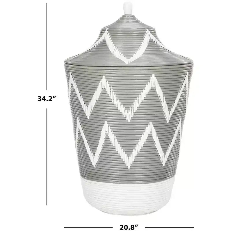 Panier à linge - HAC6004 - Gris/Blanc