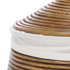 Panier à linge - HAC6503 - Blanc/Brun Miel lavé