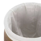 Panier à linge - HAC6503 - Blanc/Brun Miel lavé