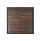 Table basse carrée en bois d'acacia de 36 po avec piètement trapézoïdal