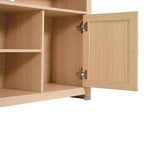 Meuble TV buffet 4 portes de style moderne du milieu du siècle de 58 po – Convient aux téléviseurs jusqu'à 65 po