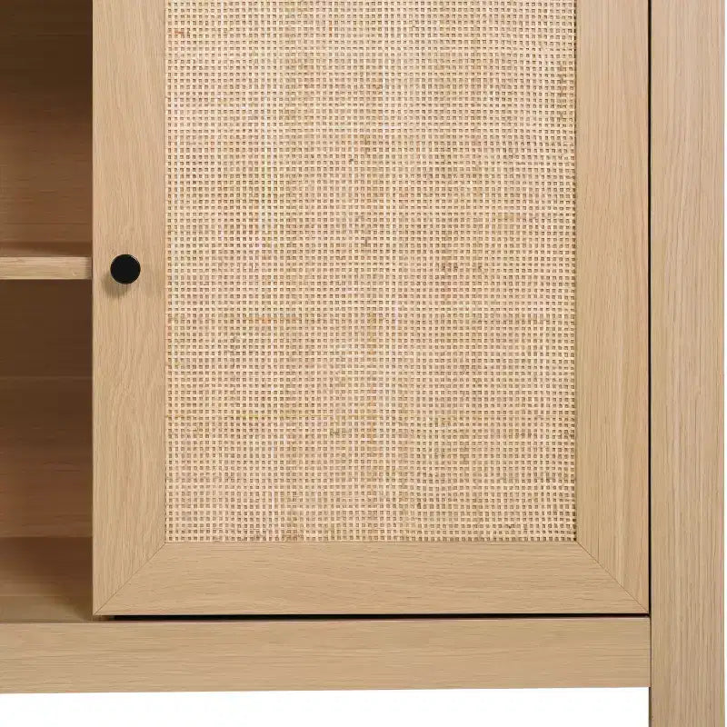 Meuble TV buffet 4 portes de style moderne du milieu du siècle de 58 po – Convient aux téléviseurs jusqu'à 65 po