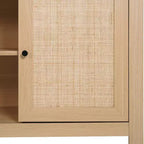 Meuble TV buffet 4 portes de style moderne du milieu du siècle de 58 po – Convient aux téléviseurs jusqu'à 65 po