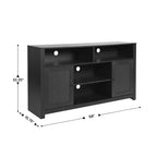 Meuble TV buffet 4 portes de style moderne du milieu du siècle de 58 po – Convient aux téléviseurs jusqu'à 65 po