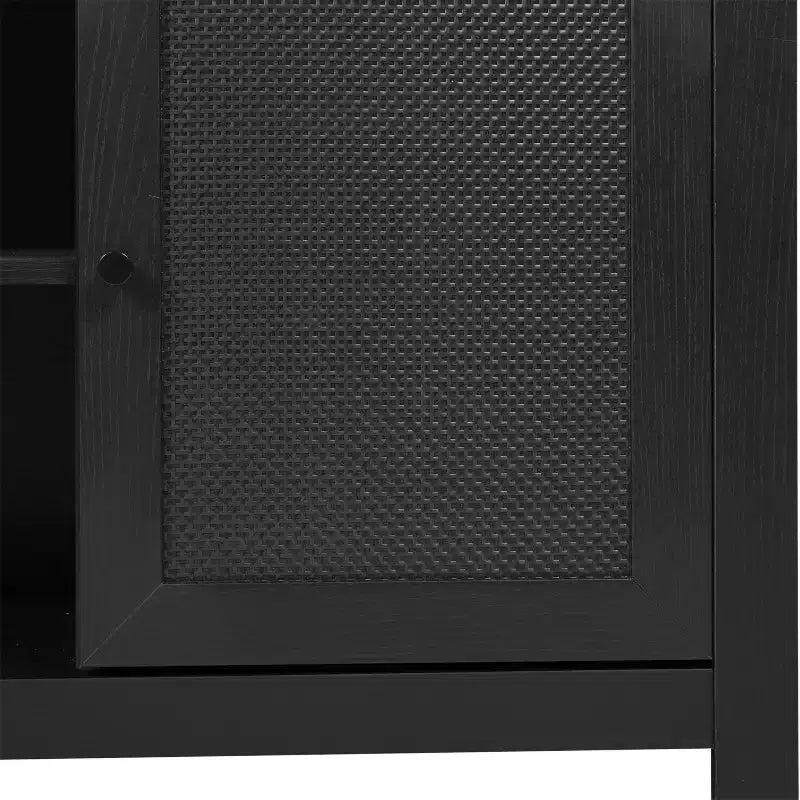 Meuble TV buffet 4 portes de style moderne du milieu du siècle de 58 po – Convient aux téléviseurs jusqu'à 65 po