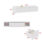 Meuble TV Console Média Blanc Minimaliste – Multi-Compartiments, Lignes Épurées, Construction Robuste