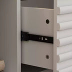 Meuble TV Console Média Blanc Minimaliste – Multi-Compartiments, Lignes Épurées, Construction Robuste