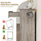 Commode haute de chambre à 5 tiroirs – Armoire de rangement en bois autoportante de 105 cm