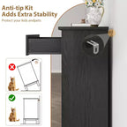 Commode haute de chambre à 5 tiroirs – Armoire de rangement en bois autoportante de 105 cm