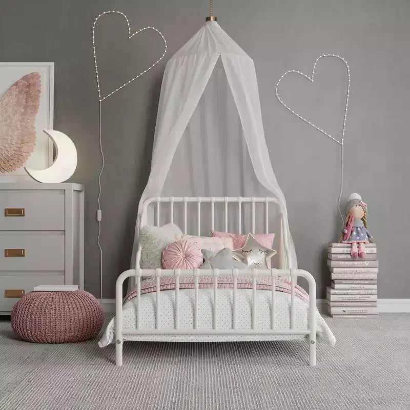 Cadre de lit pour tout-petit en métal Quinn – Meuble de chambre d'enfant sûr et robuste