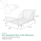Cadre de lit pour tout-petit en métal Quinn – Meuble de chambre d'enfant sûr et robuste