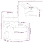 Fauteuil Inclinable de Massage en Tissu Bordeaux – 6 Points de Vibration, Inclinaison Manuelle, Pochette Latérale