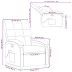 Fauteuil Inclinable de Massage en Tissu Bordeaux – 6 Points de Vibration, Inclinaison Manuelle, Pochette Latérale