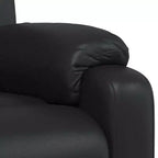 Fauteuil de massage inclinable en cuir noir – Réglable avec 6 points de vibration