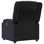 Fauteuil de massage inclinable en cuir noir – Réglable avec 6 points de vibration