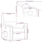 Fauteuil inclinable de massage en cuir gris – 6 points de vibration, dossier et repose-pieds réglables