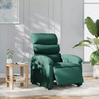 Fauteuil relax électrique pour personnes âgées – Fauteuil inclinable en tissu réglable, vert foncé, inclinaison motorisée