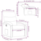 Fauteuil relax électrique pour personnes âgées – Fauteuil inclinable en tissu réglable, vert foncé, inclinaison motorisée