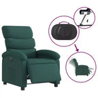 Fauteuil relax électrique pour personnes âgées – Fauteuil inclinable en tissu réglable, vert foncé, inclinaison motorisée