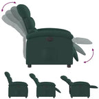 Fauteuil relax électrique pour personnes âgées – Fauteuil inclinable en tissu réglable, vert foncé, inclinaison motorisée
