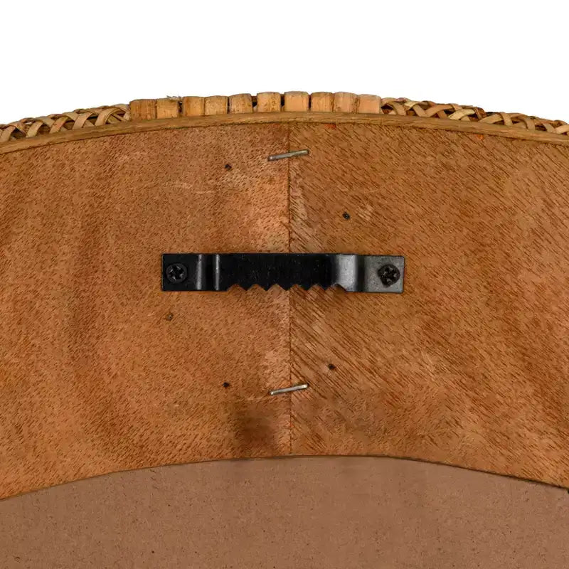 Miroir Mural Rond en Rotin Tressé Main – Décor Bohème Naturel
