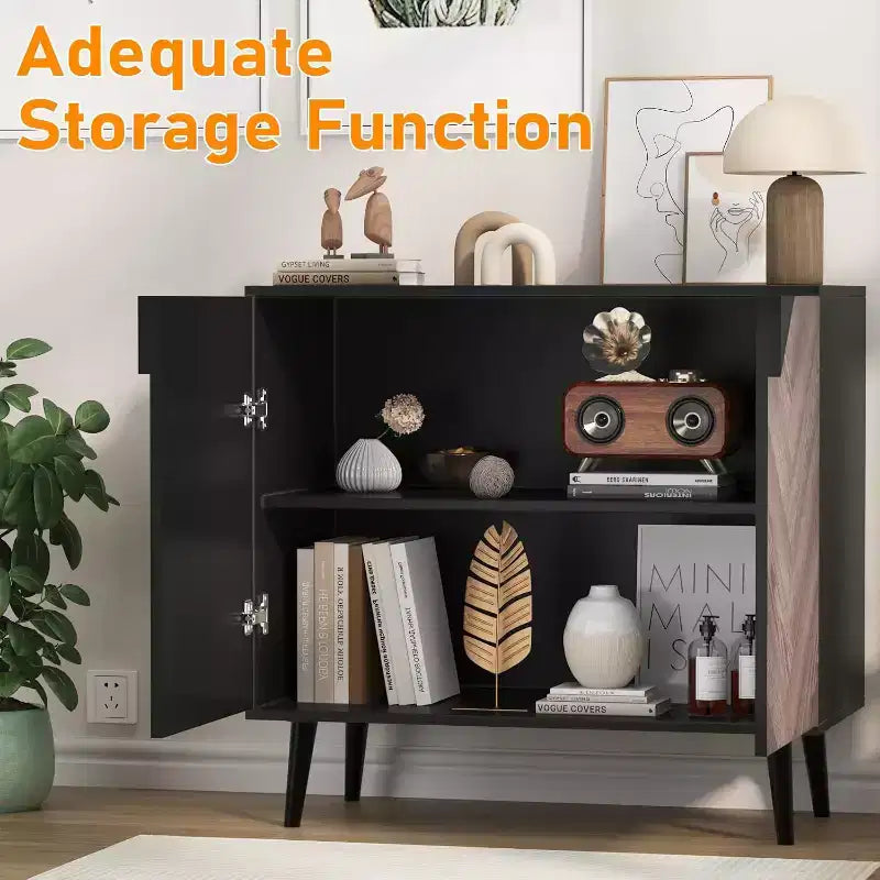 Armoire de rangement 80 cm avec étagères et portes – Organisateur polyvalent pour la maison