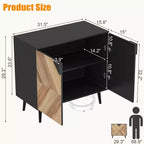 Armoire de rangement 80 cm avec étagères et portes – Organisateur polyvalent pour la maison