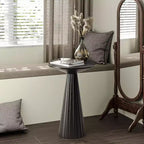 Table d'appoint ronde noire Martini sur pied – Finition texturée, assemblage rapide, supporte jusqu'à 11 kg