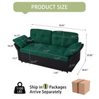 Canapé-lit convertible moderne en chenille, 188 cm, taille Queen – Multifonctionnel