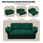 Canapé-lit convertible moderne en chenille, 188 cm, taille Queen – Multifonctionnel