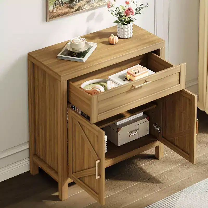 Buffet bahut de style moderne rustique de 34" avec 2 portes et étagère réglable