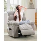 Fauteuil inclinable pivotant et coulissant – Rotation à 360°, bascule à 30°, inclinaison à 135°, chenille et châssis en acier