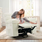 Fauteuil inclinable pivotant et coulissant – Rotation à 360°, bascule à 30°, inclinaison à 135°, chenille et châssis en acier