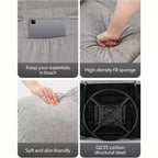 Fauteuil inclinable pivotant et coulissant – Rotation à 360°, bascule à 30°, inclinaison à 135°, chenille et châssis en acier