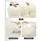 Fauteuil inclinable pivotant et coulissant – Rotation à 360°, bascule à 30°, inclinaison à 135°, chenille et châssis en acier