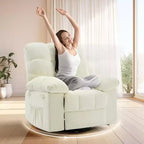 Fauteuil inclinable pivotant et coulissant – Rotation à 360°, bascule à 30°, inclinaison à 135°, chenille et châssis en acier