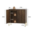 Buffet Mid-Century Moderne avec Armoire de Rangement pour Salon et Cuisine – Marron