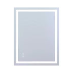 Miroir de vanité LED anti-buée 28x36 – Verre trempé mural, 3 modes de couleur