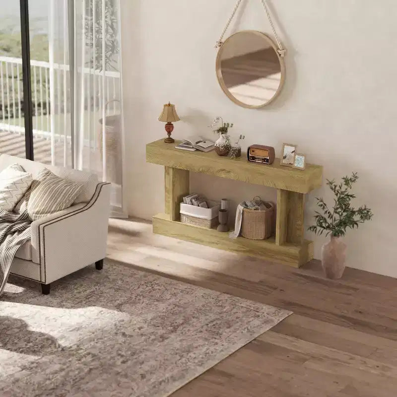 Console Vintage de 63 pouces – Table d'entrée longue derrière canapé