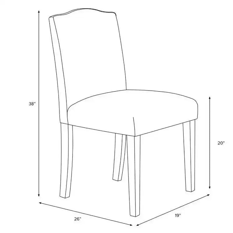 Chaise de salle à manger motif clou tapissier marine – Mélange lin-coton, dossier incurvé, pieds en bois fuselés