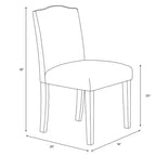 Chaise de salle à manger motif clou tapissier marine – Mélange lin-coton, dossier incurvé, pieds en bois fuselés
