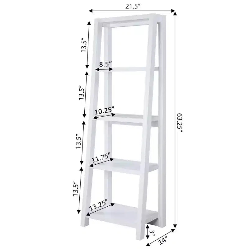 Étagère blanche de 160 cm – Unité de rangement ouverte pour le salon ou le bureau