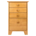 Classeur vertical à 4 tiroirs brun miel – Rangement pour bureau à domicile, compatible avec bureau en L